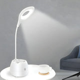 Simple Flexible Neck Spiral LED Oval Shade Desk Lamp Image - 3