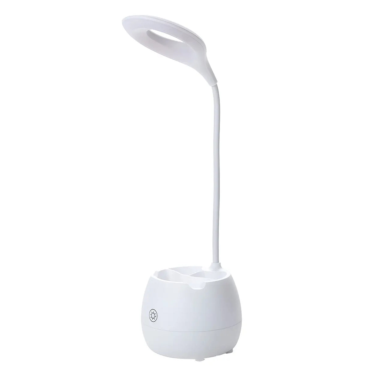 Simple Flexible Neck Spiral LED Oval Shade Desk Lamp Image - 4