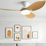 Simple Flush Mount 3 Blade Ceiling Fan with LED Light Image - 1