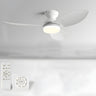 Simple Flush Mount 3 Blade Ceiling Fan with LED Light Image - 11