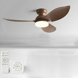 Simple Flush Mount 3 Blade Ceiling Fan with LED Light Image - 16