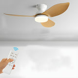 Simple Flush Mount 3 Blade Ceiling Fan with LED Light Image - 19