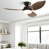 Simple Flush Mount 3 Blade Ceiling Fan with LED Light Image - 4