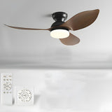 Simple Flush Mount 3 Blade Ceiling Fan with LED Light Image - 7