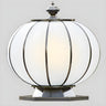 Simple Frosted Glass Brass Round Outdoor Table Lamp Image - 3