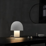 Simple Frosted Glass Mushroom Dome Bedside Table Lamp Image - 4