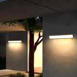 Simple Geometric Acrylic Exterior Wall LED Light Image - 1