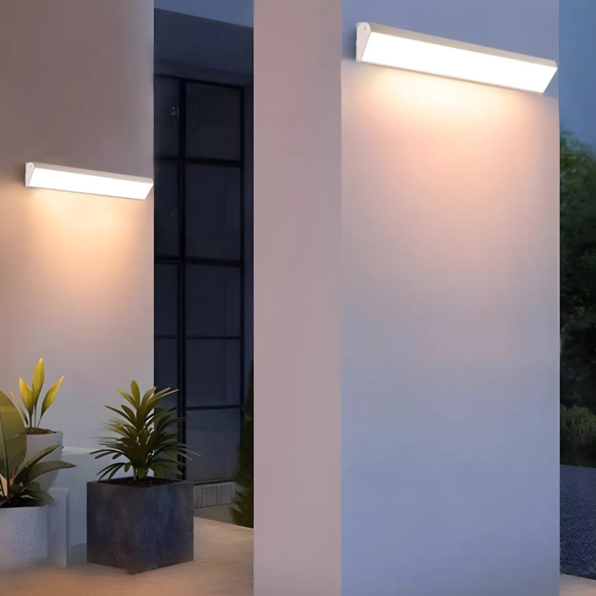 Simple Geometric Acrylic Exterior Wall LED Light Image - 15