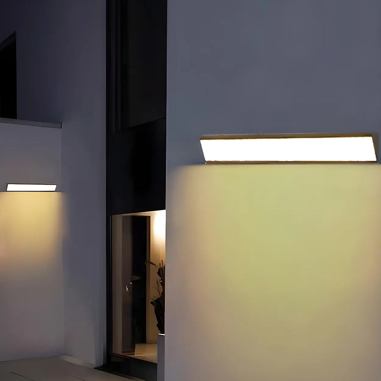 Simple Geometric Acrylic Exterior Wall LED Light Image - 4