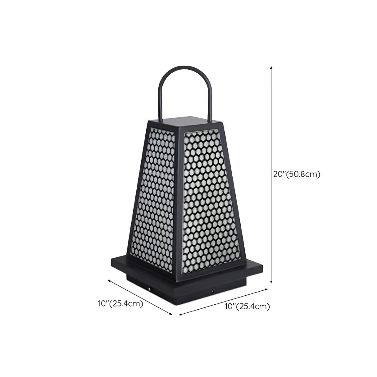 Simple Geometric Lantern Metal LED Outdoor Path Lamp 