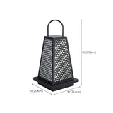 Simple Geometric Lantern Metal LED Outdoor Path Lamp #size