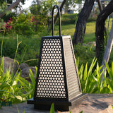 Simple Geometric Lantern Metal LED Outdoor Path Lamp Image - 2