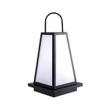 Simple Geometric Lantern Metal LED Outdoor Path Lamp Image - 7