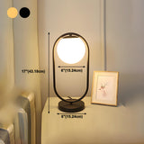 Simple Geometric Metal Frame White Glass Table Lamp Image - 21