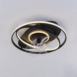 Simple Geometric Rings 7 Blade Ceiling Fan with Light Image - 9