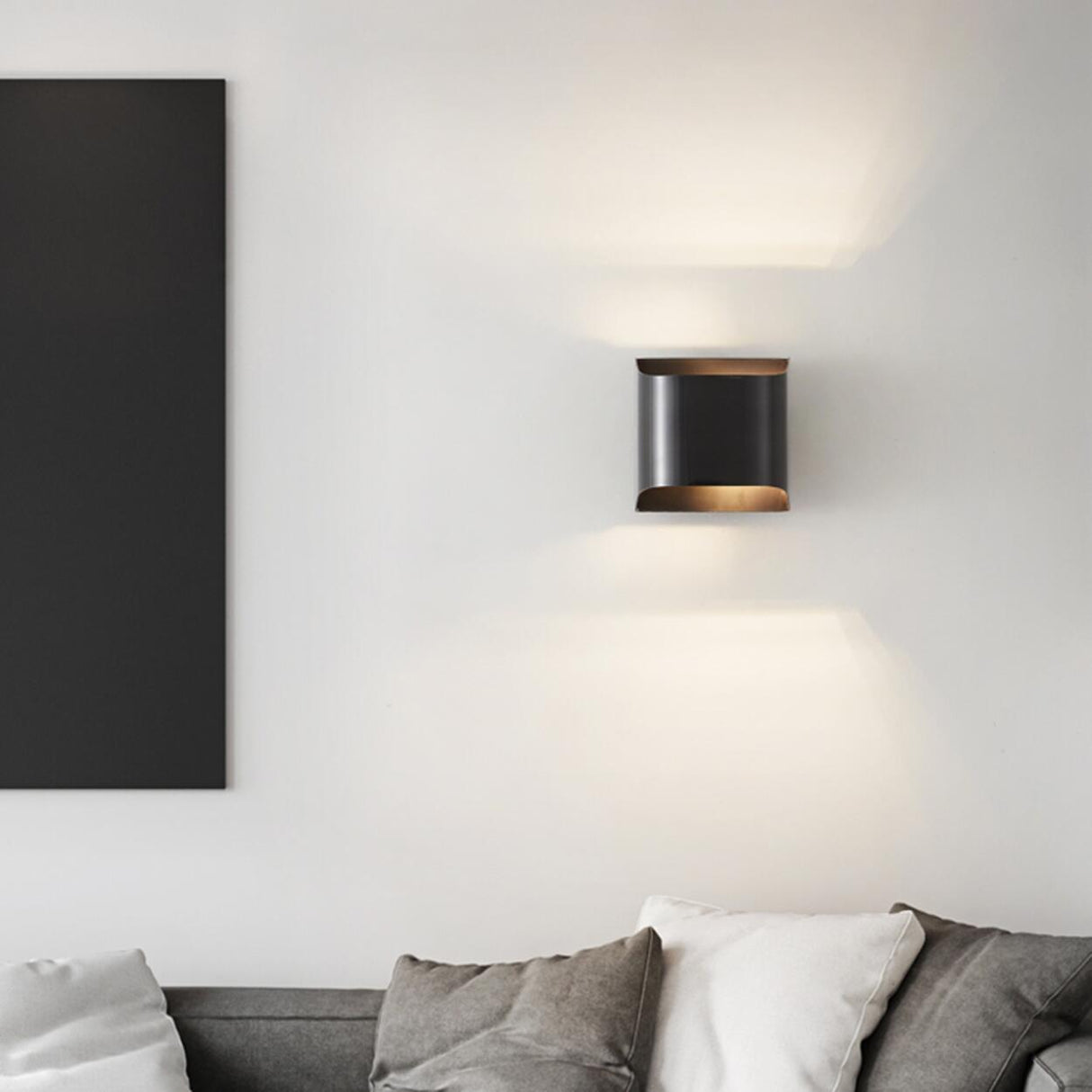 Simple Geometric Up Down LED Wall Sconce Light Image - 4