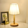 Simple Geometric White Barrel Shade Standard Table Lamp Image - 2