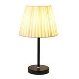 Simple Geometric White Barrel Shade Standard Table Lamp Image - 7