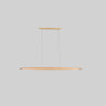 Simple Geometric Wooden LED Island Hanging Light Image - 2