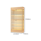 Simple Glass Freestanding Metal Display Cabinet Gold Image - 23