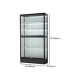 Simple Glass Freestanding Metal Display Cabinet Gold Image - 30