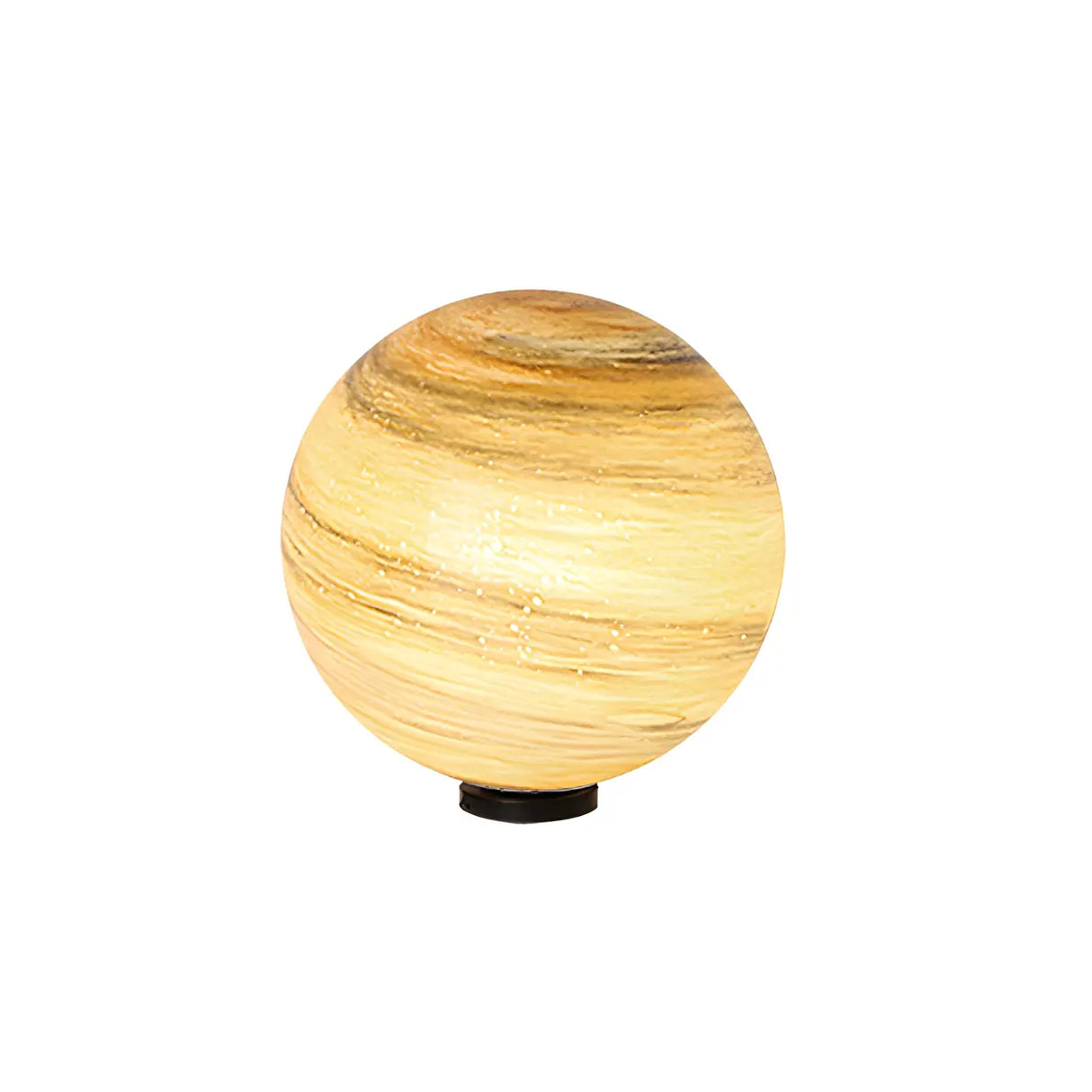 Simple Globe Glass Outdoor Table Lamp Beige 2 Bulbs Image - 5