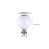 Simple Globe Stainless Steel Outdoor Post Table Lamp Image - 13