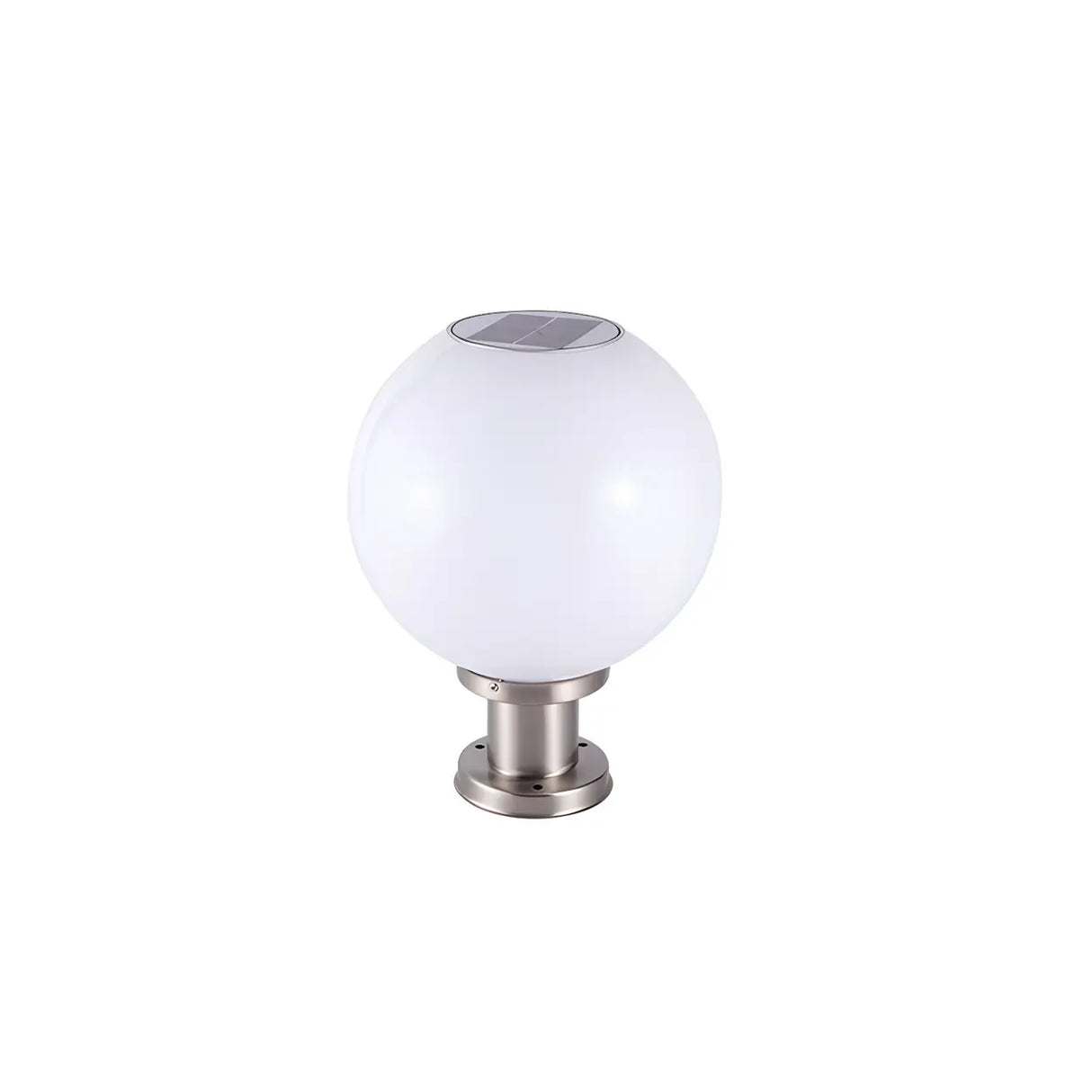 Simple Globe Stainless Steel Outdoor Post Table Lamp Image - 5