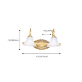 Simple Gold 3-Light Bell Bathroom LED Vanity Lights #size