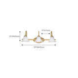 Simple Gold 3-Light Bell Bathroom LED Vanity Lights Image - 12