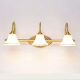 Simple Gold 3-Light Bell Bathroom LED Vanity Lights Image - 7