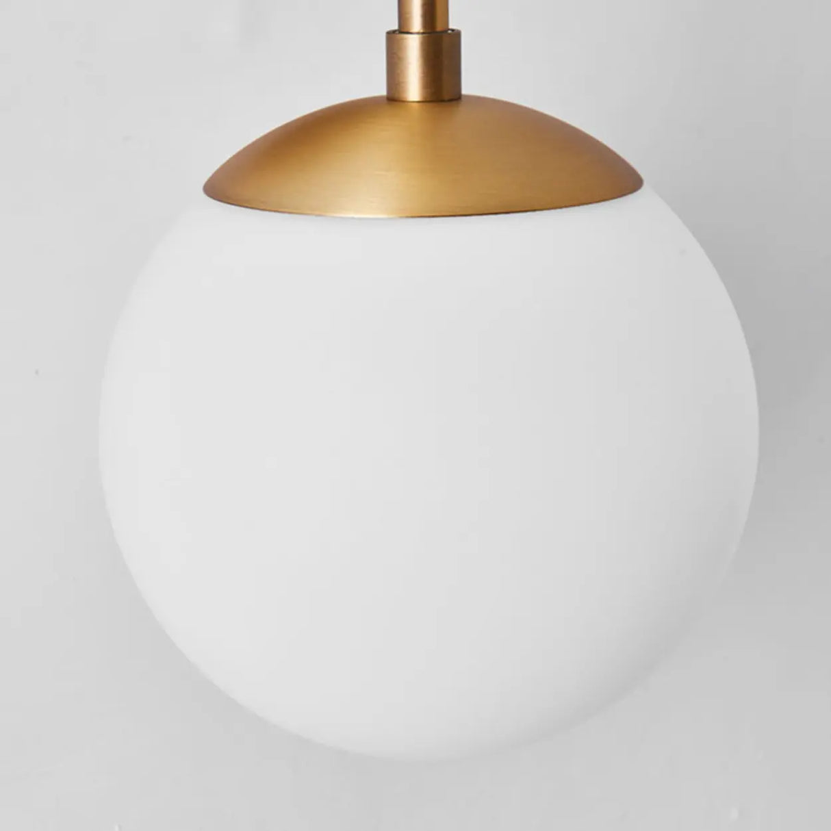 Simple Gold Frosted Glass Dual Globe Wall Sconce Image - 7