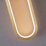 Simple Gold Oval LED Vanity Wall Light Fixtures Image - 10