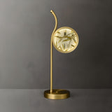 Simple Gold Round Bamboo Decor Metal LED Table Lamp Image - 3