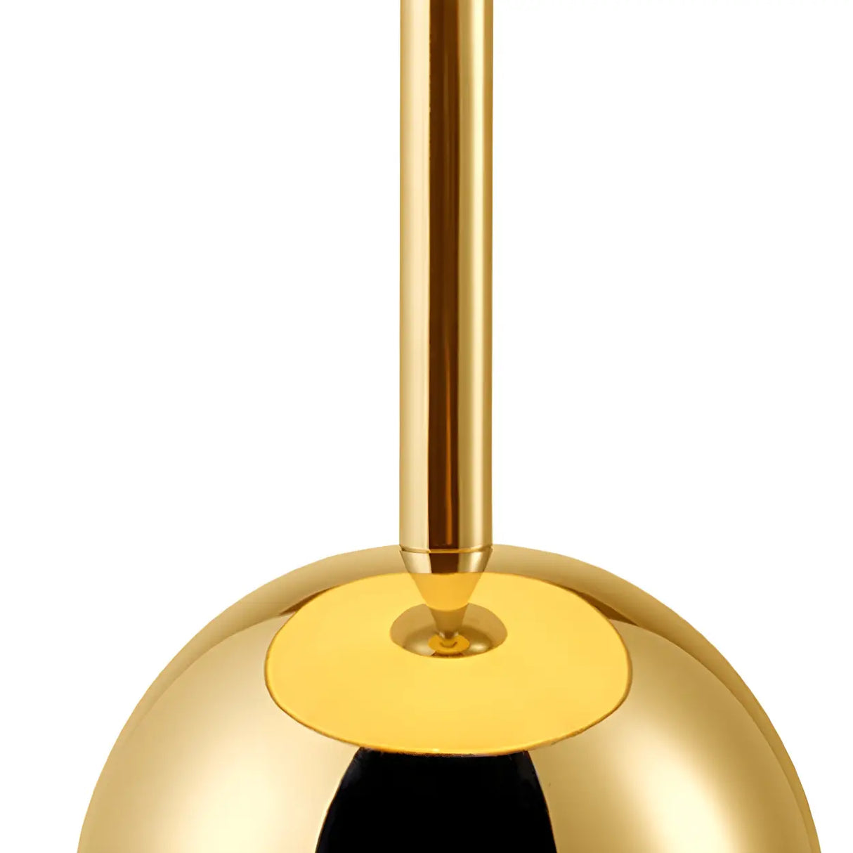 Simple Gold Small Dome Geometric Chrome Table Lamp Image - 8