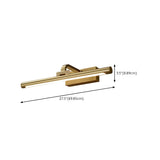 Simple Golden Straight Modern Brass LED Vanity Light Image - 15