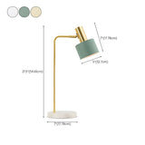 Simple Green Column Lampshade Modern Metal Table Lamp #size