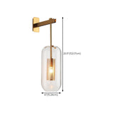 Simple Inner Mesh Cylinder Glass Bedside Wall Light Image - 18