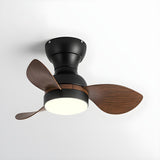 Simple Kids Room 3 Blade Small Ceiling Fan With Light Image - 12