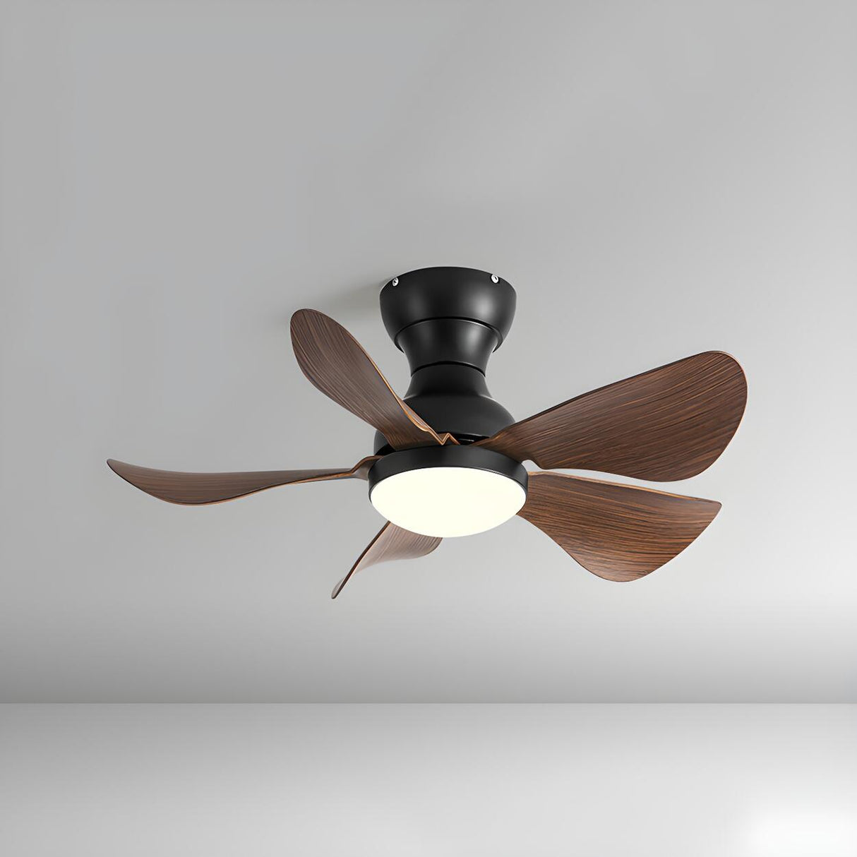 Simple Kids Room 3 Blade Small Ceiling Fan With Light Image - 13