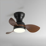 Simple Kids Room 3 Blade Small Ceiling Fan With Light Image - 5