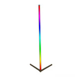 Simple L-Shaped Metal Black Color-Changing Floor Lamp Image - 5