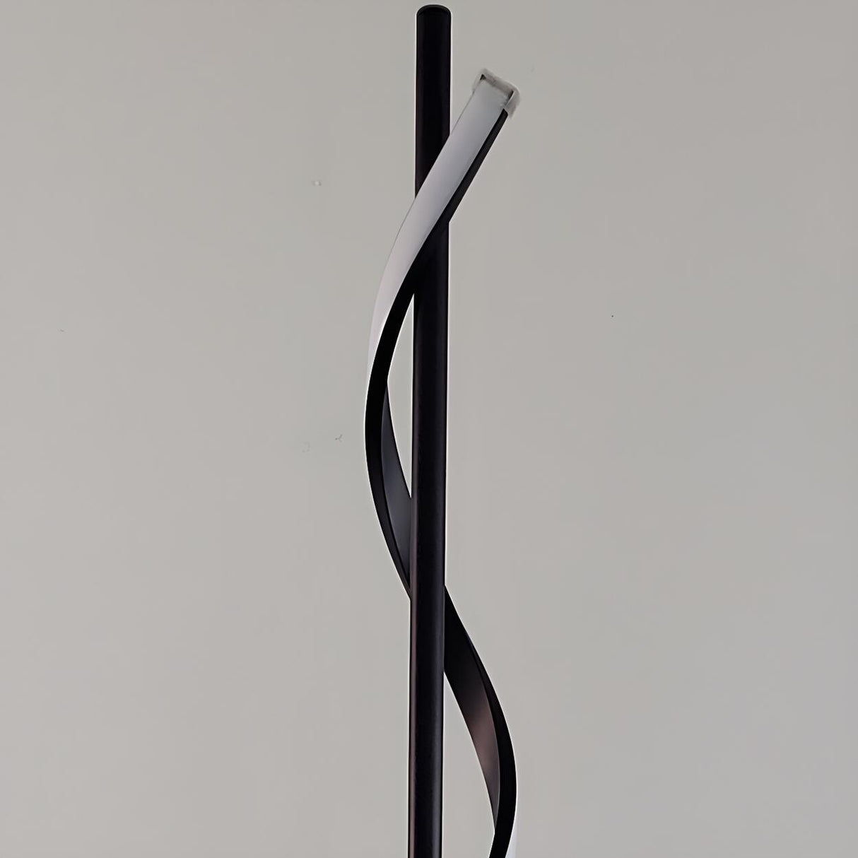 Simple LED Twist Black Metal Modern Floor Lamp Image - 7