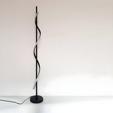 Simple LED Twist Black Metal Modern Floor Lamp Image - 8