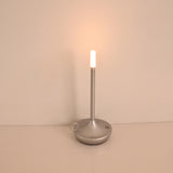 Simple Linear Candlelight Cordless Metal Table Lamp Image - 3