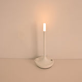 Simple Linear Candlelight Cordless Metal Table Lamp Image - 5