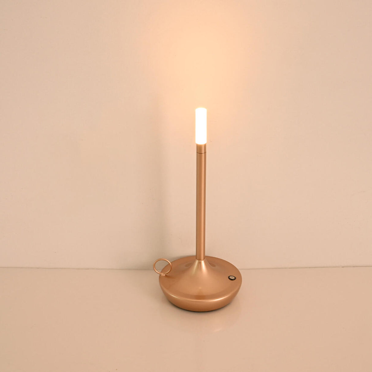 Simple Linear Candlelight Cordless Metal Table Lamp Image - 8