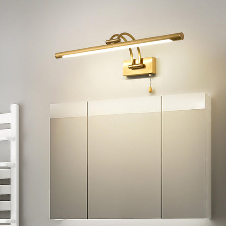 Simple Linear Vanity Light with Pull Chain Switch Image - 1