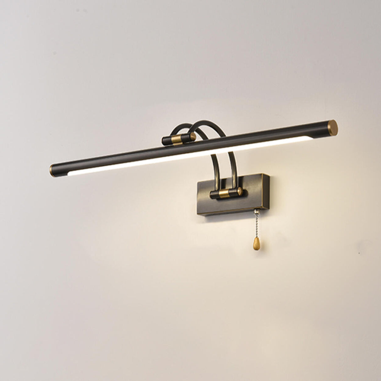 Simple Linear Vanity Light with Pull Chain Switch Image - 17