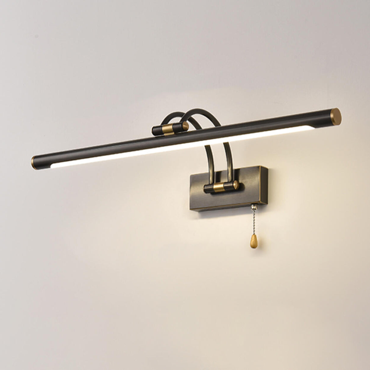 Simple Linear Vanity Light with Pull Chain Switch Image - 19